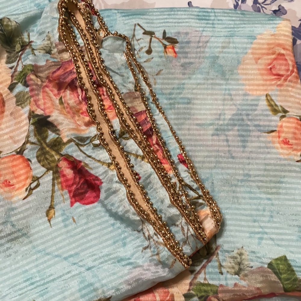 COPY - Rose Print Scarf - Single Piece